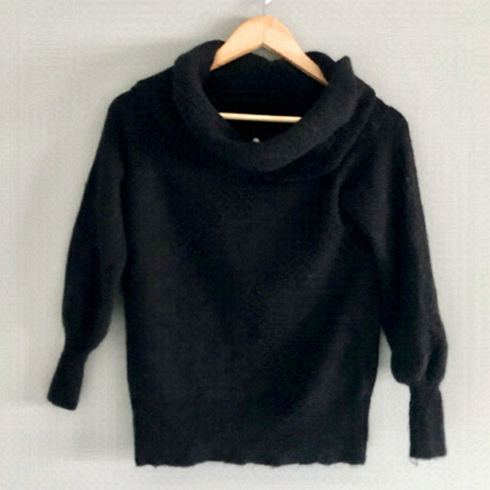 MICHELLE Mason Maeve Cowl neck wool alpaca blend long sleeve knitted sweater